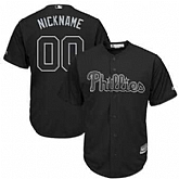 Philadelphia Phillies Majestic 2019 Players' Weekend Cool Base Roster Customized Black Jersey,baseball caps,new era cap wholesale,wholesale hats